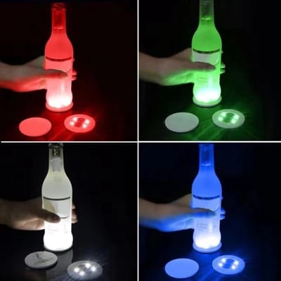 *** LED-onderzetters met lichtstanden, lichtgevende glazen, waterdichte verlichting voor glas feesten Party, bruiloften, bar Cafe Feestje - Aankleding van Heble® ***