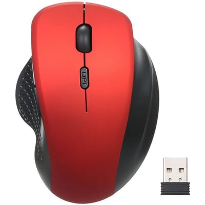 2.4G Draadloze Optische Verticale Muis 6 Knoppen Ergonomische Kantoor Muis 3 Instelbare DPI Comfortabel rood