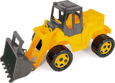Lena GIGA TRUCKS Shovel Pro Zwart / Geel (sit on) - 63cm