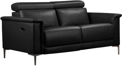Lund-2Zitsbank - 1 Elektrische Relax - Zwart PU