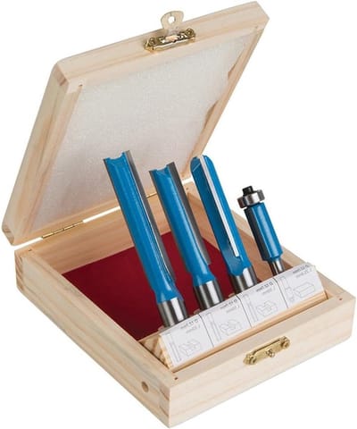 Keukenbouwfrees Set - Gereedschap Bits - Meubel Maken - Hardmetalen Snijvlakken - 4-delig - Niet Van Toepassing