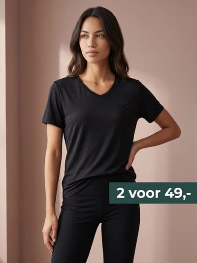 Sjeng Sports ADENA - Maat: S Black - Tennis Shirt Vrouwen - Sportshirt - 92% polyester, 8% elastaan, cationic dyed jersey