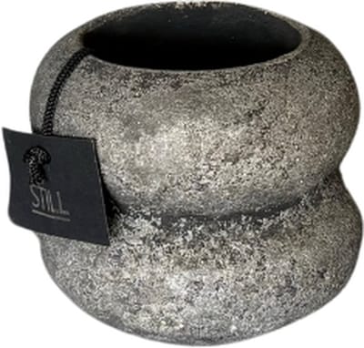 STILL - Waxinelichthouder - Dubbel - Maxi - Earth - Grijs - 10 x 8 cm