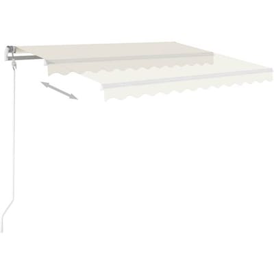 vidaXL - Luifel - automatisch - met - LED - en - windsensor - 300x250 - cm - crèmekleur