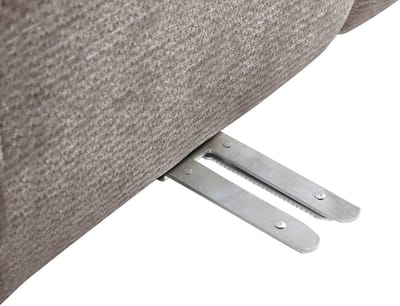 Vente-unique Modulaire hoekbank rechts in getextureerde taupe stof CARLIVI