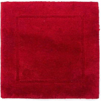 Casilin WC-mat Antislip Orlando - 60x60cm - Vierkante Badmat - Waterabsorberend - Wasbaar en Sneldrogend - Acryl - Rood