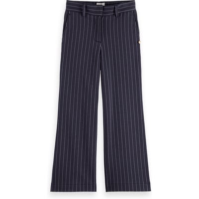 Scotch & Soda Girl Wide-leg Pinstripe Pants Charcoal Cerulean Pinstripe Taglia: 12 | Pantaloni Outlet | kids | Nero