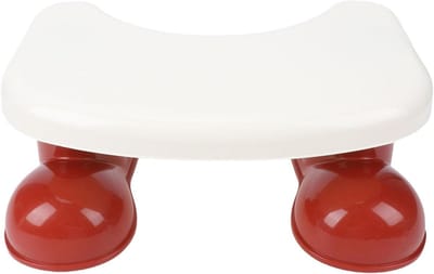 Toiletkruk - Ontlastingskruk Poepkruk - Verbeterde Ontlasting - Antislip Ontwerp - 39.5x23x17cm - Rood