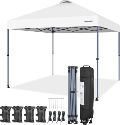 Pop-up Vouwpaviljoen 3x3m - Waterdicht en Verstelbaar Tuinpaviljoen met Draagtas