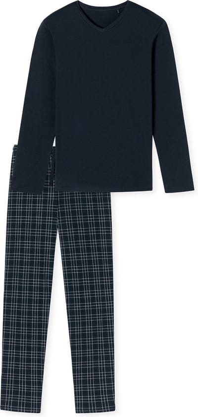 Schiesser – Fine Interlock - Pyjama – 180271 – Night Blue - 54