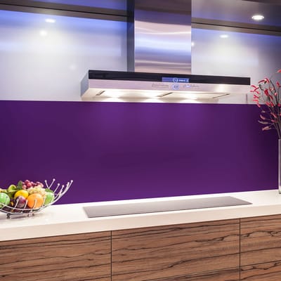 Decoratieve zelfklevende vinylsticker op rol per meter - Wasbare, waterdichte sticker voor muren, keukens en meubels - 60 cm x 10 m - Paars