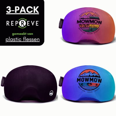 MowMow 3-pack Skibril Hoes - NIET VOOR VIZIERHELM - Cover - Beschermhoes - Goggle - Bril - Ski - Snowboard