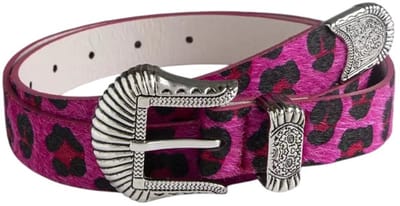 Western Riem - Luipaard Roze | Riemlengte 70-90 cm | Furry Imitatieleer | Fashion Favorite