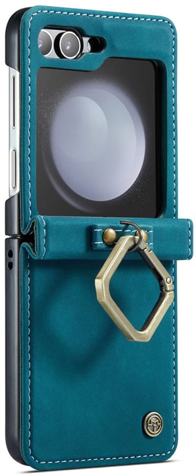 CaseMania Bookcase hoesje geschikt voor Samsung Galaxy Z Flip 7 FE - Effen Groen - Kunstleer