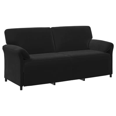 vidaXL - 3-Zits - Sofa - Zwart - 198 - x - 83 - x - 95 - cm - Fluweel