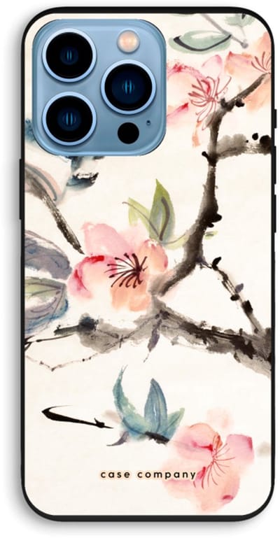 Case Company® - Hoesje geschikt voor iPhone 13 Pro hoesje - Japanse bloemen - Biologisch Afbreekbaar Telefoonhoesje - Bescherming alle Kanten en Schermrand