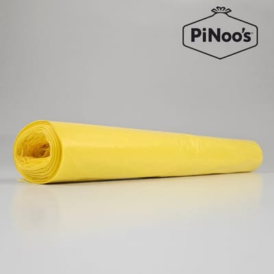 Gele Vuilniszakken 120 Liter | 5 rollen à 20 zakken - HDPE-plastic | T25 | 70x110 cm - Gele vuilzakken 120L, Standaard vuilniszakken 120L (07011006125)
