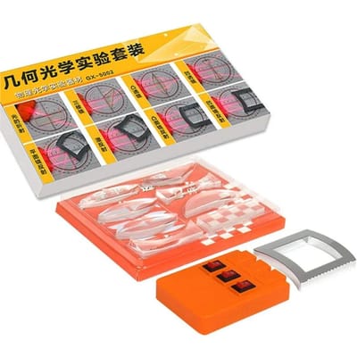 Optische Lens Kit voor Natuurkundeonderwijs Set van Bolle en Holle Lenzen Geometrische Optica Experiment Licht Breken Reflecteren Wetenschaps Cadeau