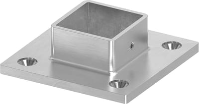 Wand Vloeranker - Bevestigingsbeugel - Vloer Afwerking - Roestvrij Staal - 40x40mm - Zilver