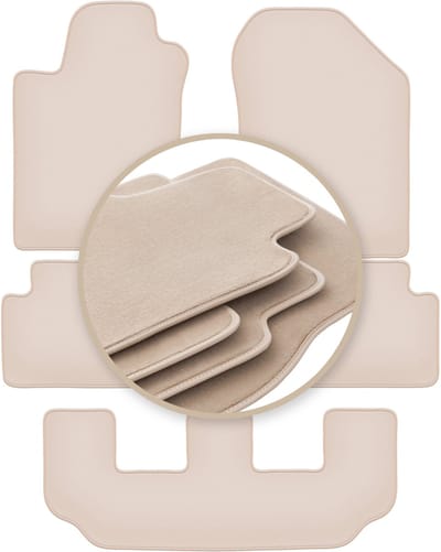 PREMIUM beige vloermatten voor: Toyota Corolla Verso II 7 personen 2004-2009