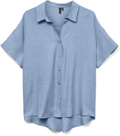 VERO MODA - VMMELANEY QUEENY SS SHIRT WVN - Dames - Blouses