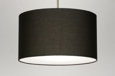 Lumidora Hanglamp 30377 - YORK - E27 - Zwart - Textiel - ⌀ 45 cm