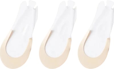 3 Paar Onzichtbare Sneakersokken Dames Zomer Antislip Sokken voor Hoge Hakken, Siliconen Voetsokken, Ijszijde, Dunne Half-Palm Sokken - Beige