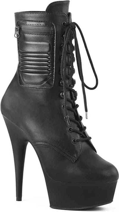 Pleaser - DELIGHT-1020PK Plateau Laarzen - US 5 - 35 Shoes - Zwart