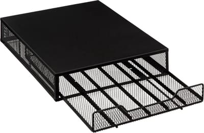 5five Koffie cup/capsule houder/dispenser - metaal - voor 60 cups - 26 x 35 x 7 cm