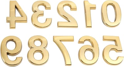 10 Stuks Huisnummer Platen 0-9 voor Hotel, Deur, Adres en Kenteken, 5 cm Hoogte