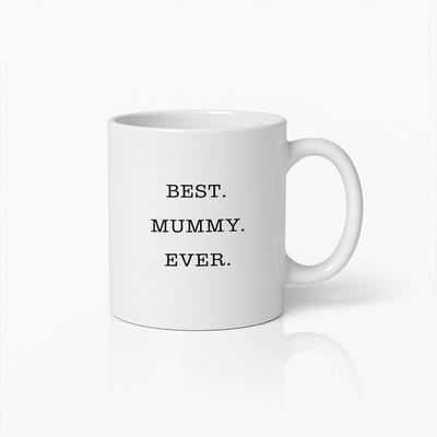 Best Mummy Ever Mok – Witte Keramische Koffiebeker – Moederdag Cadeau Tip