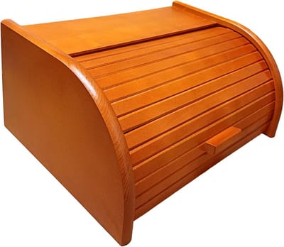 Houten Broodtrommel met Rol- of Drop-Down Deur voor Vers Brood