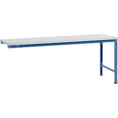 Manuflex aanbouwtafel UNIVERSAL Speciaal, tafelblad melamine, 2000 x 1000, briljantblauw
