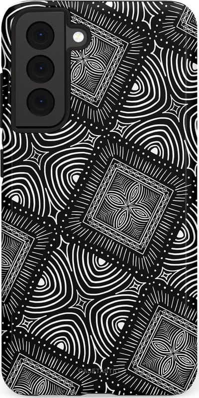 Casetastic Hoesje Geschikt voor Samsung S21 FE - Stijlvolle Beschermende Duo-layer Case - Ceramica