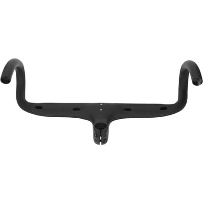 Fietsstuur Lichtgewicht Aluminiumlegering Geïntegreerd Gebogen Stuur voor Racefiets Zwart Goud