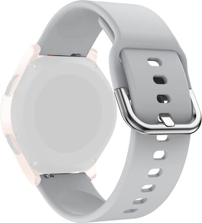 Siliconen bandje - geschikt voor Garmin Venu (2 Plus) / Venu SQ (2) / Vivomove (Style - Sport) / Vivoactive 3 / 5 / 6 / Forerunner 55 / 165 / 245 / 645 / 570 - 42mm - lichtgrijs