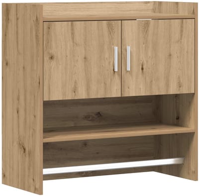 vidaXL - Wandplank - Muurmontage - Artisanaal - eiken - 80 - x - 36 - x - 80 - cm