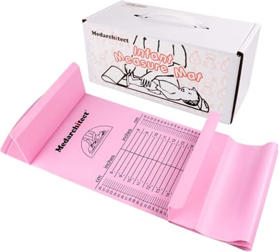 Baby Hoogte Liniaal - Baby Meetlat - Groeien Volgen - Nauwkeurig Meten - Tot 80cm - Roze