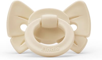 Elodie Binky Bow fopspenen - Fopspeen - 3mnd+ - Silicone speen - Oat White