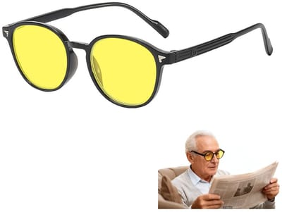 Dailygoods- Nachtzichtbril Gele Glazen voor Verbeterd Zicht - Nachtbril voor Autorijden - Comfortabele Pasvorm - UV-bescherming - Lichtgewicht TR-frame - Vermindert Verblinding