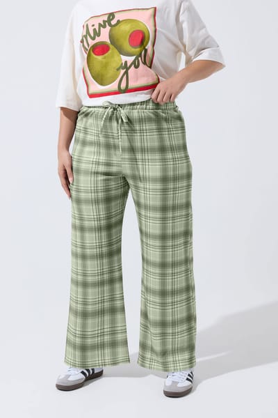 Limited Collection Grijze Ruiten Broek Met Wijde Pijpen Size 38