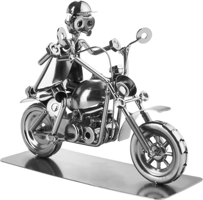 Metalen Schroef Man - IJzeren Figuur - Motor Decoratie - Handgemaakt Vakmanschap - 22x17.5x9 cm - Metaal