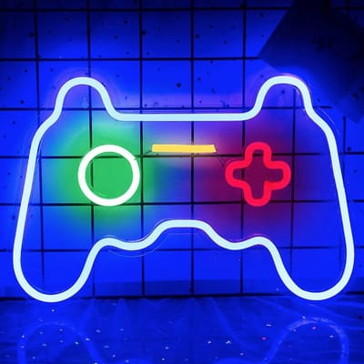 Wandlamp - Neon Verlichting - Neon Lamp - Neon Wandlamp Controller - Inclusief 2 ophanghaakjes - Playstation Controller Neon Wandlamp - Game Controller - Neon Verlichting - Sfeerverlichting - Neon LED Lamp - Verlichting