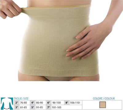 Orione Wollen Warmtegordel - Warmte & Steun Rug - Nierwarmer - Rugwarmer - Thermogordel - Merinowol - Beige - Maat 2