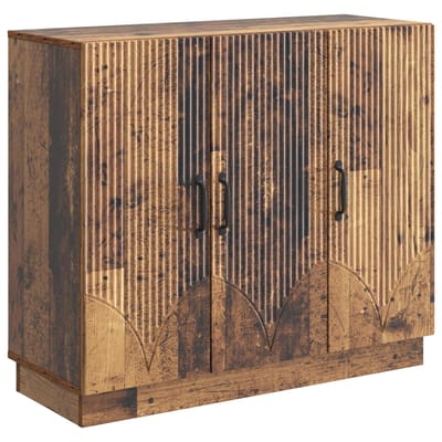 vidaXL - Dressoir - Oud - hout - 89 - x - 34,5 - x - 77 - cm - Bewerkt - hout