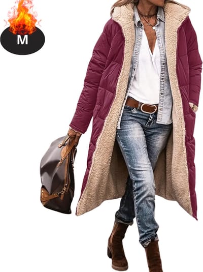 Livano Winterjas - Parka - Dames - Winter - Jas - Volwassen - Stijlvol - Rood - M