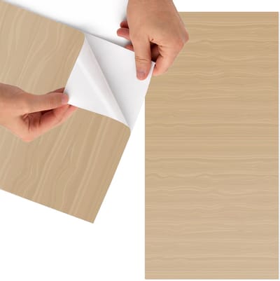 Tulup Meubelfolie - Beige ringen Meubelfolie - 65x130 cm - Beige Meubelfolie - Decoratiefolie Zelfklevend - Minimalist Meubelfolie - Meubelfolie Zelfklevend - Badkamer decoratie - Texturen