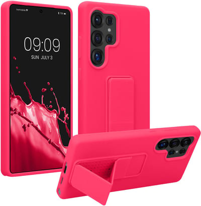 kwmobile back cover voor smartphone - geschikt voor Samsung Galaxy S25 Ultra - 1x beschermhoesje van kunststof - In neon roze