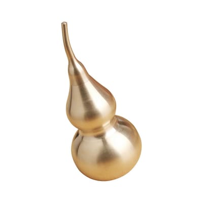 Ornements de gourde Feng Shui en cuivre, petite décoration, ornement de bureau, figurine décorative rétro 8.8X3.68X3.68CM beige
