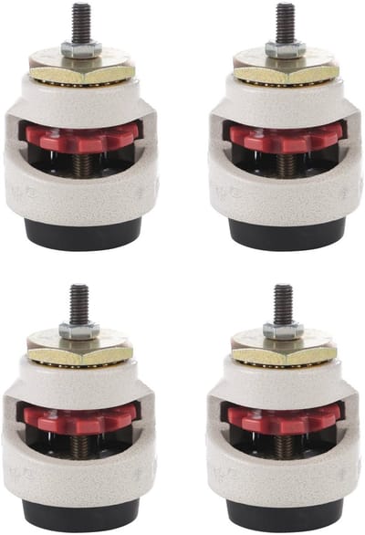 Dailygoods- Level Adjuster 4-delige Set - Heavy-Duty Caster - Nylon/Metalen Wielen - Industrieel Gebruik - Hoge Kwaliteit - Stil en Soepel Rollen - Industrieel Wiel